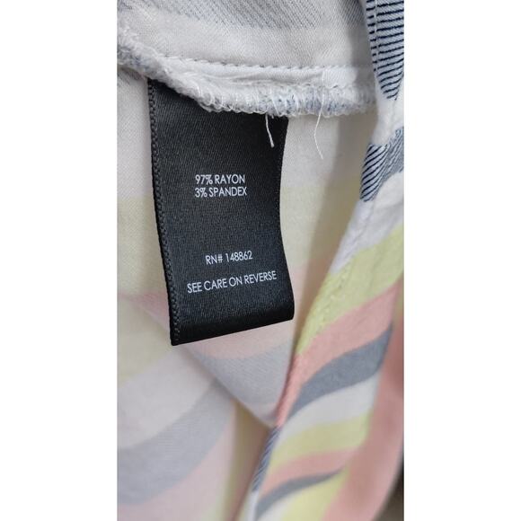 Torrid Multi Stripes Button down Shirt Top Blouse Tunic Pastels Size 4 - 4XL - Picture 9 of 10